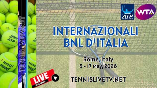 Italian Open Rome Masers Tennis Live Streaming